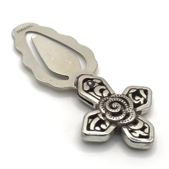 Bookmark Cross Silver Plate Scrolled Faith Gift Friend Quiet Luxury - Picture 5 of 8